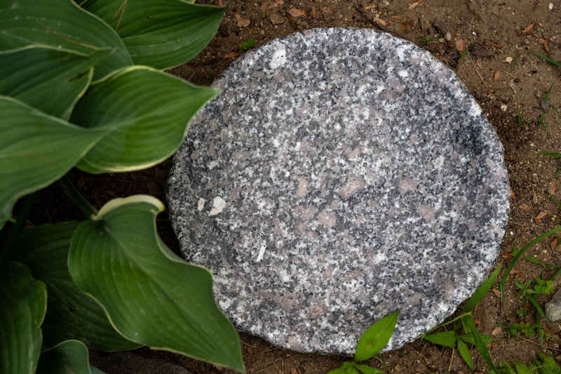 Deer Isle, Bethel White, and Moonlit Rose Granite Bird Baths Made in New Hampshire,  Three Different Sizes