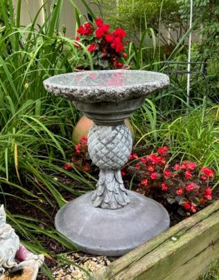 Our Original Handcrafted Granite Bird Bath, FREE UPS  Shipping, Eight Different Sizes