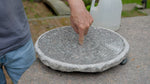 Deer Isle, Bethel White, and Moonlit Rose Granite Bird Baths Made in New Hampshire,  Three Different Sizes