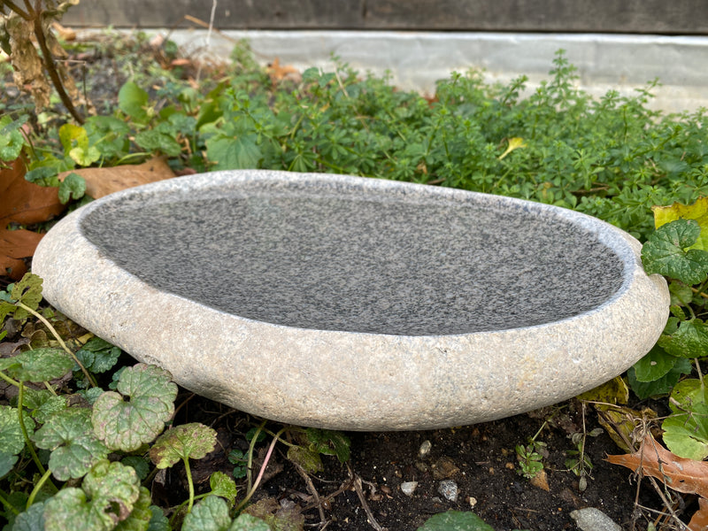 Select Birdbaths | Natural Stone Bowl - Dances With Stone
