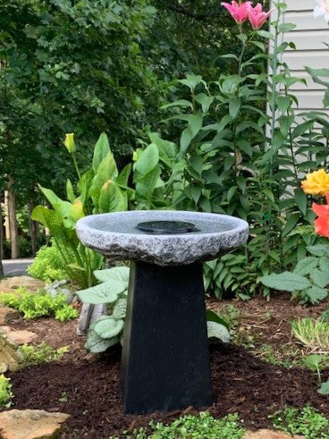 Our Original Handcrafted Granite Bird Bath, FREE UPS  Shipping, Eight Different Sizes